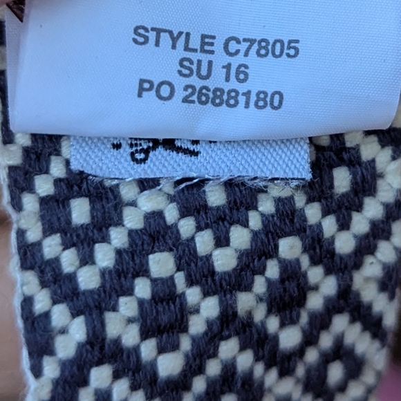 NWOT J. Crew Woven Cotton and Leather Nautical Sailor Belt Medium White Blue - Picture 5 of 6